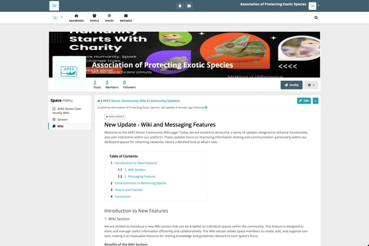 Discover the New Features on Our APES Donor Community!